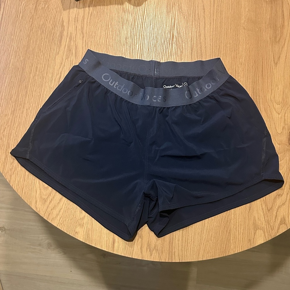 Outdoor Voices Women's Dark Blue Athletic Shorts